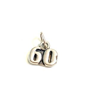 .925 Sixty Age Sterling Silver Jewelry Charm #birthday